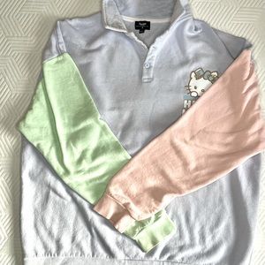 Hello Kitty Color New Girl Order Color Block Panel Sweater - 10